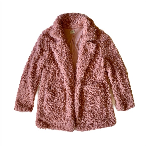 Runway Jackets & Blazers - Pink Sherpa Jacket